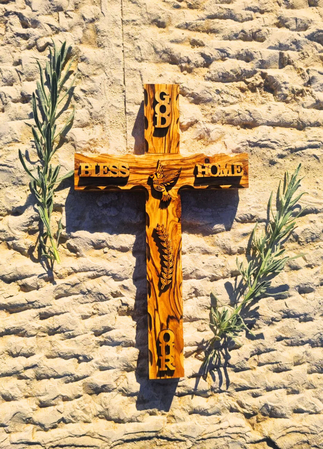 Hand Carved Olive Wood Cross